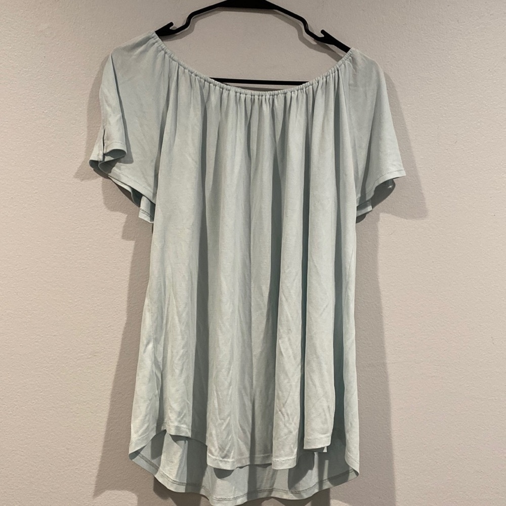 Light Blue Loft Short Sleeve Shirt - Size Large